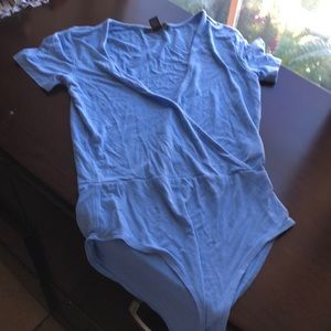 forever 21 baby blue bodysuit